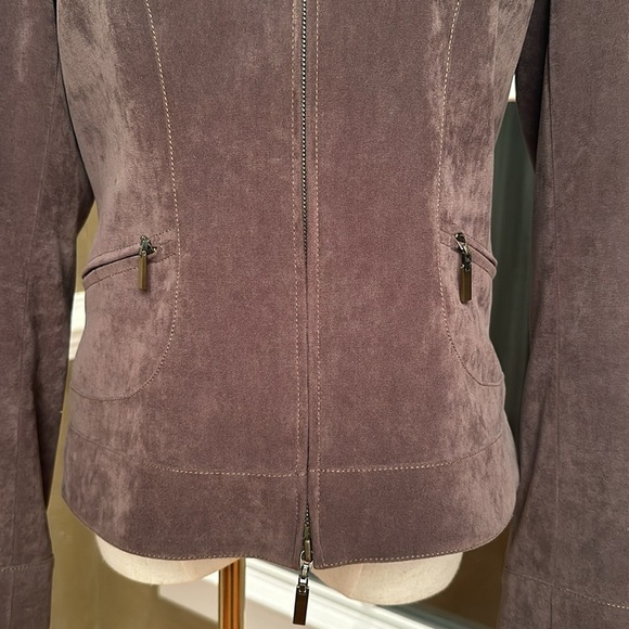 Vintage Doncaster Jacket Brown Fully Lined Zip Closure Size 4/6 - Picture 9 of 14